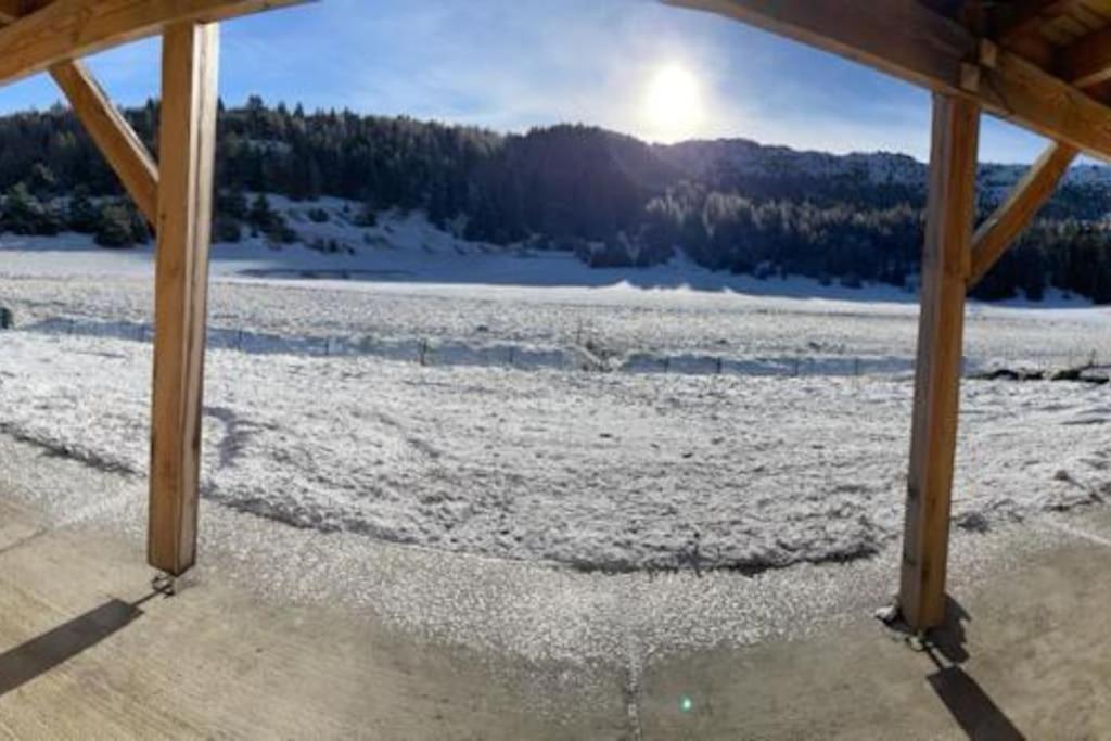 Appartement Lumineux Neuf Dans Bas De Chalet Le Douglas La Joue du Loup Exterior foto